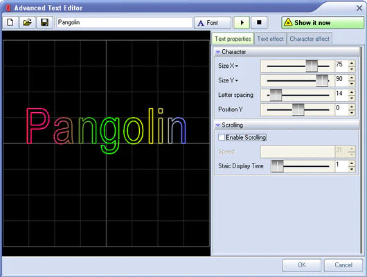 Pangolin FB4 DMX with QuickShow