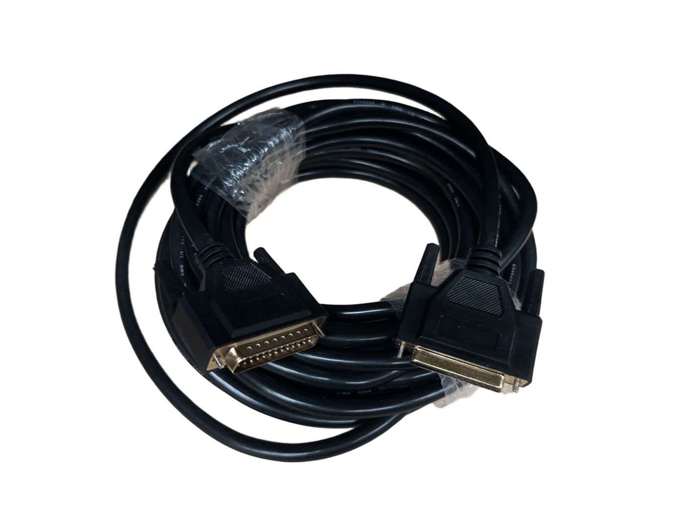 10m DB25 ILDA extension cable - Black, Shielded, Gold plated connectors