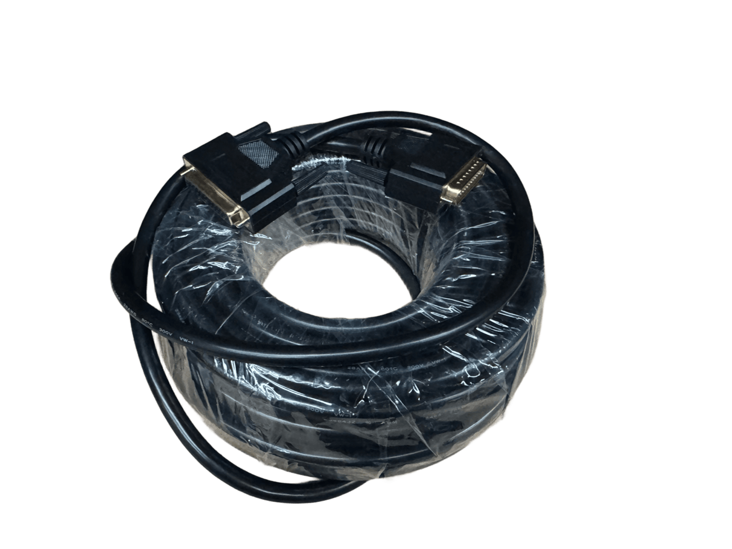 20m DB25 ILDA extension cable - Black, Shielded, Gold plated connectors